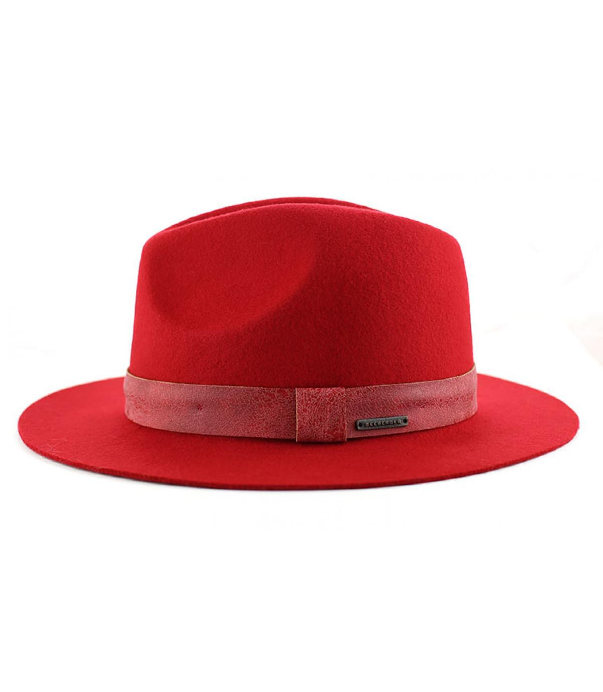 Cappello donna rosso Felt hat vino Cappello donna rosso Felt hat vino